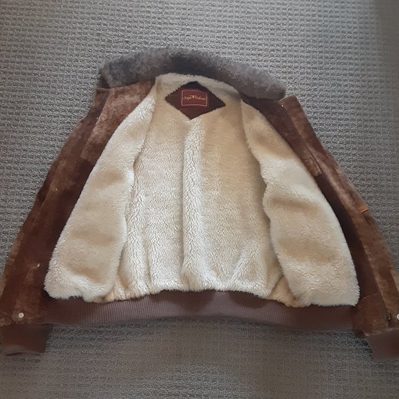 Vintage Sergio Valente Faux Sheepskin Bomber Jacket- Women's Size SM/ M - Picture 4 of 12